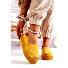 Inna Lesley Yellow Suede Slip On Espadrilles keltainen 2