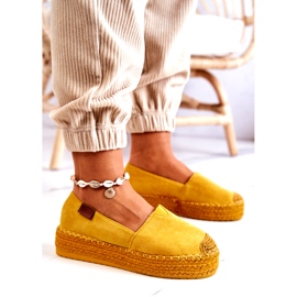 Inna Lesley Yellow Suede Slip On Espadrilles keltainen 3