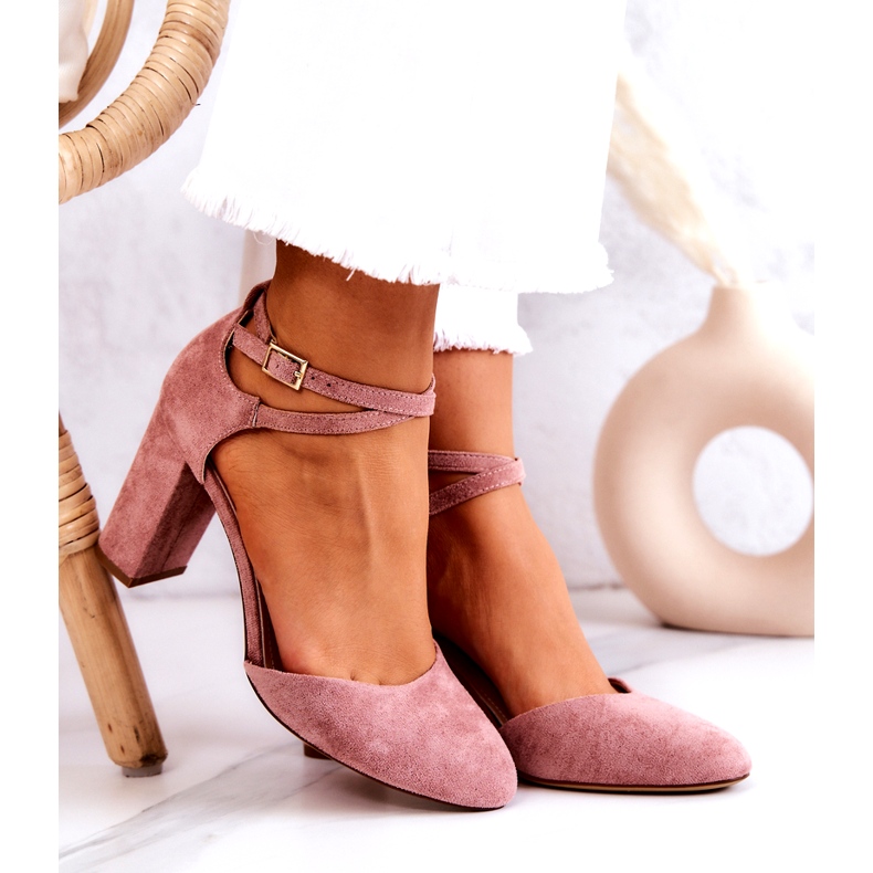 Mokkanahkapumput pilarissa Sergio Leone SK851 Pinkki vaaleanpunainen 2