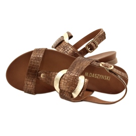 M.Daszyński Złote Kołko Daszyński MR1958-10 sandaalit, ruskea metalloitu 4