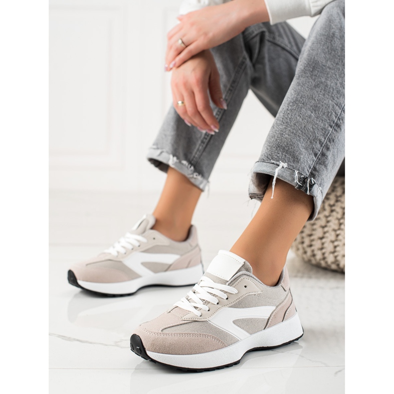 TRENDI Klassiset urheilukengät beige 1