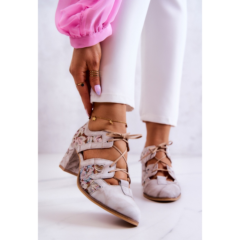 Naisten nahkasaappaat Maciejka 05328-04 beige 1