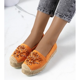 Oranssit espadrillit Leer-kuutiozirkonialla 2