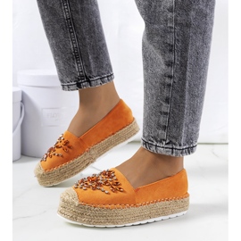 Oranssit espadrillit Leer-kuutiozirkonialla 1