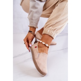 Naisten espadrillit Slip-On Big Star JJ276001 beige 1