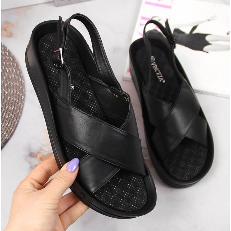 Musta Vinceza W JAN117A kiila sandaalit 1