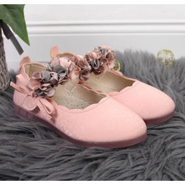 Velcro ballerinat kukilla Vinceza Jr JAN99B pinkki vaaleanpunainen 2