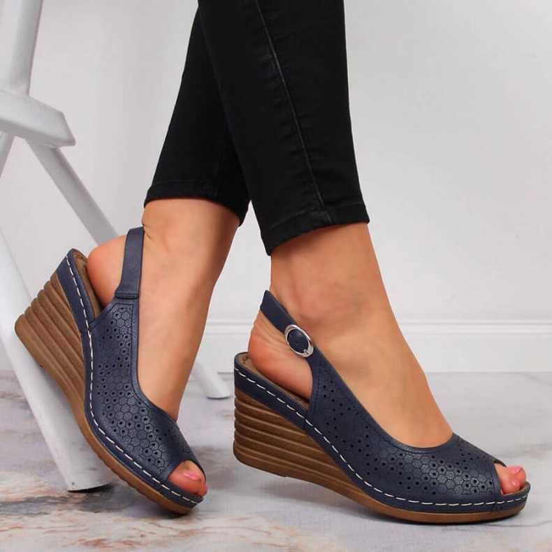 Wedge sandaalit eVento W EVE349A laivastonsininen tummansininen 2