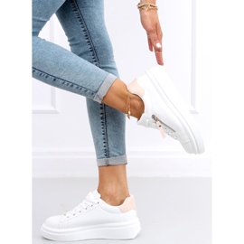 Naisten tennarit Lerato WHITE / PINK valkoinen vaaleanpunainen 2