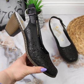 Rieker W RKR531 harjakattoiset sandaalit mustat 1