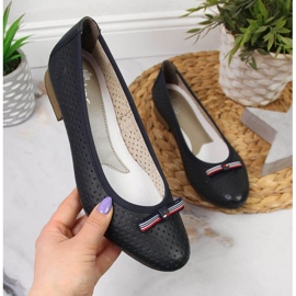 Rieker W RKR532 harjakattoiset ballerinat laivastonsininen 1