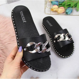 Mustat Vinceza W JAN111A tossut ketjulla 1