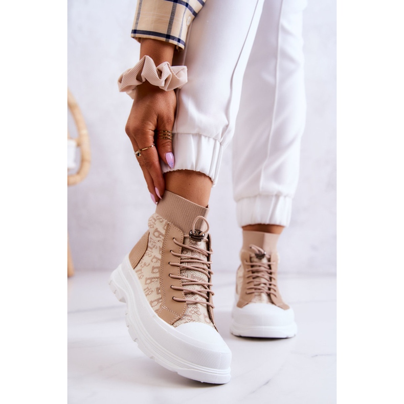 FW1 Muodikkaat tennarit High Sock Beige Collin 1