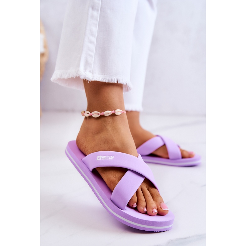 Naisten vaahtomuovitossut Big Star JJ274A340 violetti 2