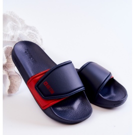 Vaaleat lasten tossut Big Star JJ374351 laivastonsininen punainen 1