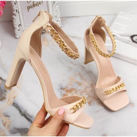 Sandaalit pylväässä ketjulla Potocki W WOL70B beige 1