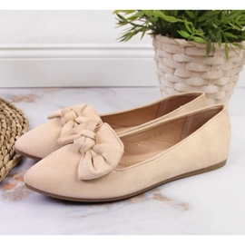 Ballerinat lordsy rusetilla Potocki W WOL76 beige 2