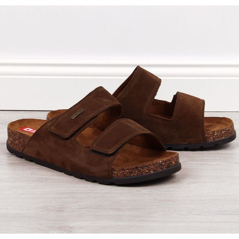 Velcro nahka Big Star M JJ176002 ruskea 1