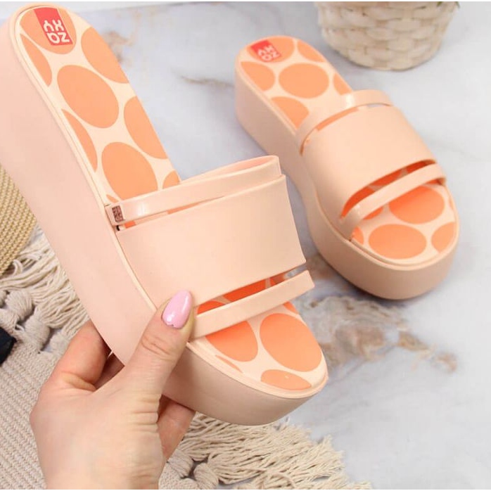 Kumitossut alustalla Zaxy W INT1708A nude vaaleanpunainen 1