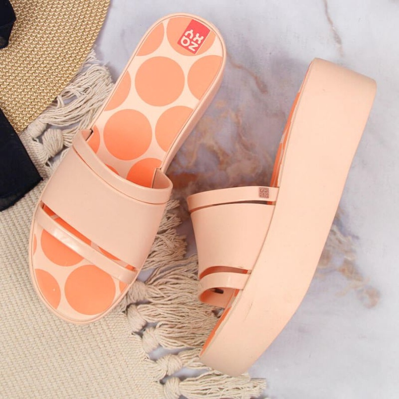 Kumitossut alustalla Zaxy W INT1708A nude vaaleanpunainen 2