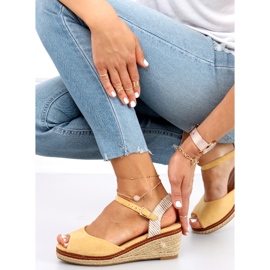 Sandaalit Espadrillit kiilalla Mandira Yellow keltainen 2