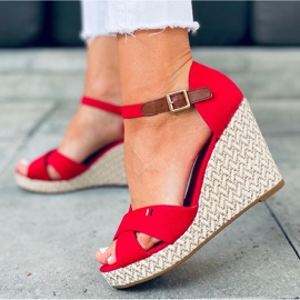 Lamis Red wedge sandaalit punainen 1