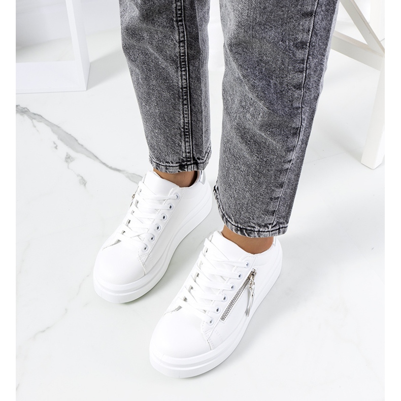 Tamis naisten valkoiset ja hopeiset tennarit valkoinen hopea 1