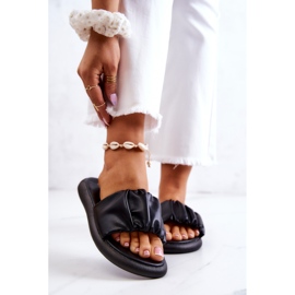 S.Barski Naisten klassiset mustat kissan tossut 1