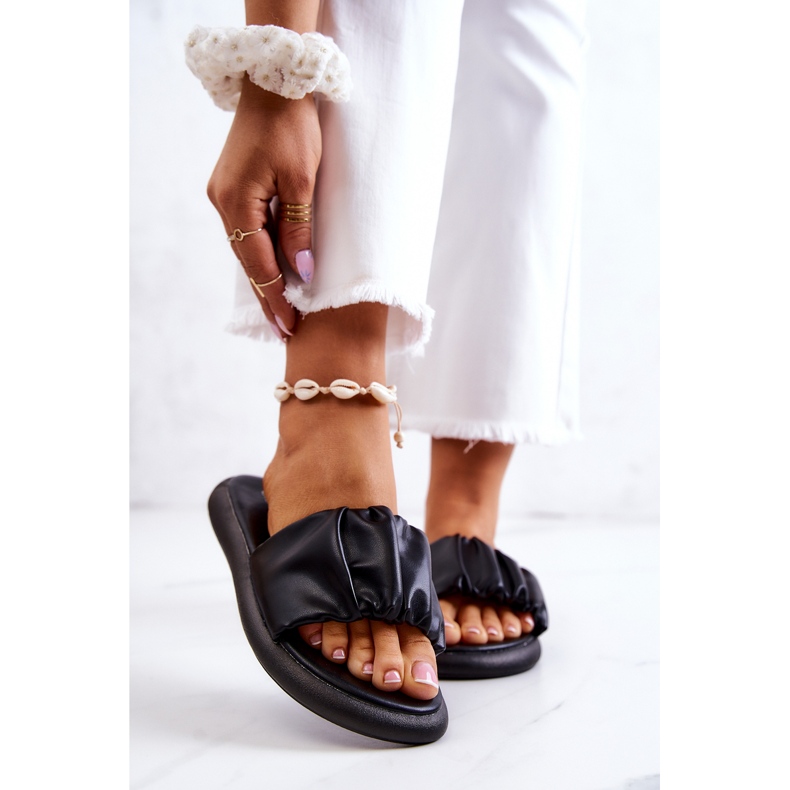 S.Barski Naisten klassiset mustat kissan tossut 1