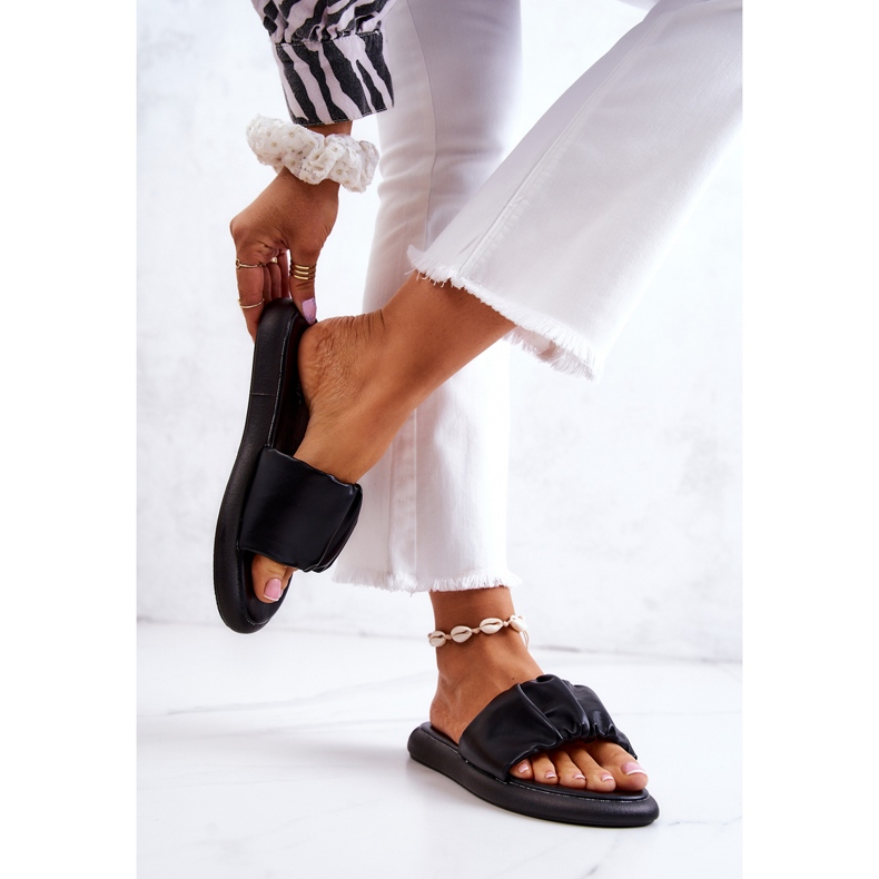 S.Barski Naisten klassiset mustat kissan tossut 2