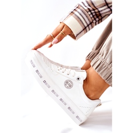 Nahka lenkkarit Big Star II274075 Platform Valkoinen 4