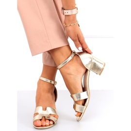 Nabila Gold korkeakorkoiset sandaalit kultainen 2