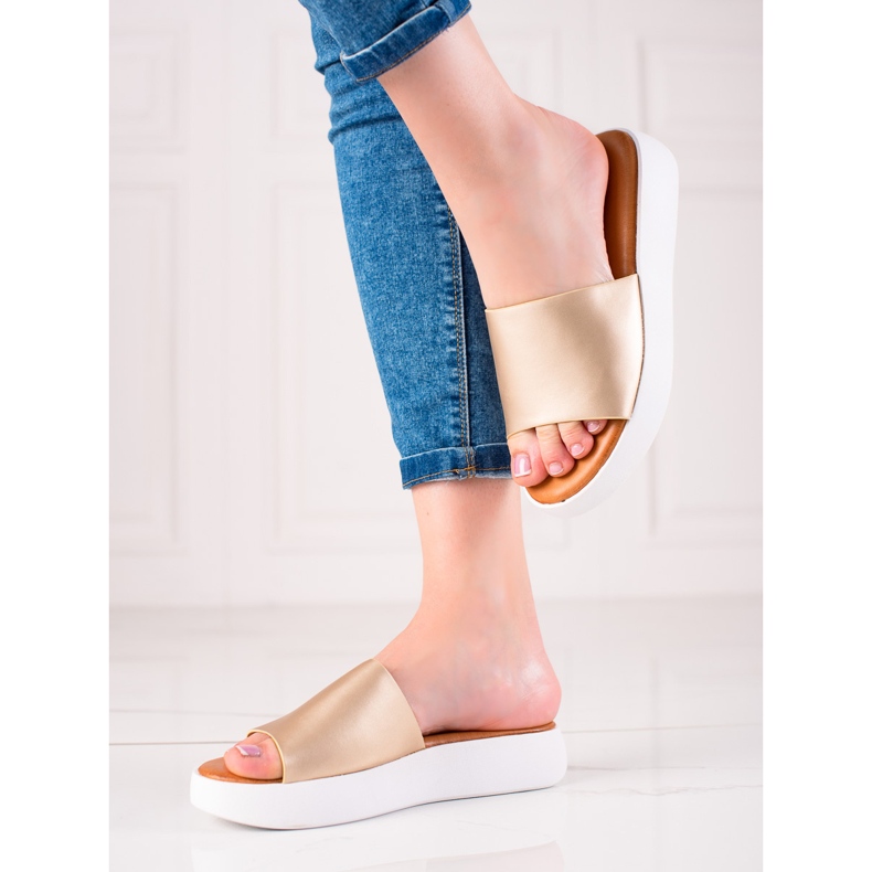 Encor Kultaiset tossut alustalla kultainen 1