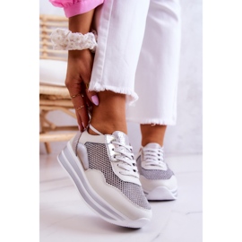 S.Barski Naisten urheilukengät Tennarit White-Silver Bourne valkoinen 1