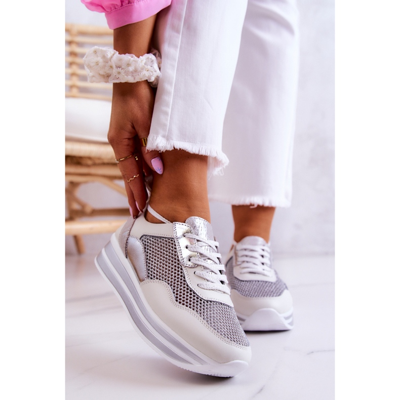 S.Barski Naisten urheilukengät Tennarit White-Silver Bourne valkoinen 1