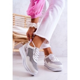 S.Barski Naisten urheilukengät Tennarit White-Silver Bourne valkoinen 2