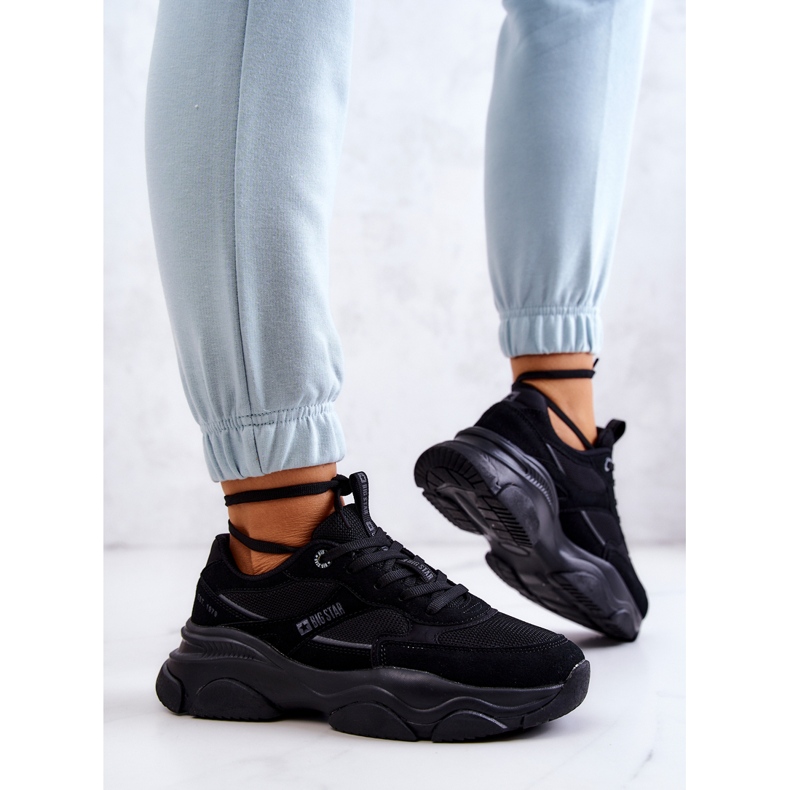 Naisten tennarit Urheilukengät Big Star JJ274578 Musta 2