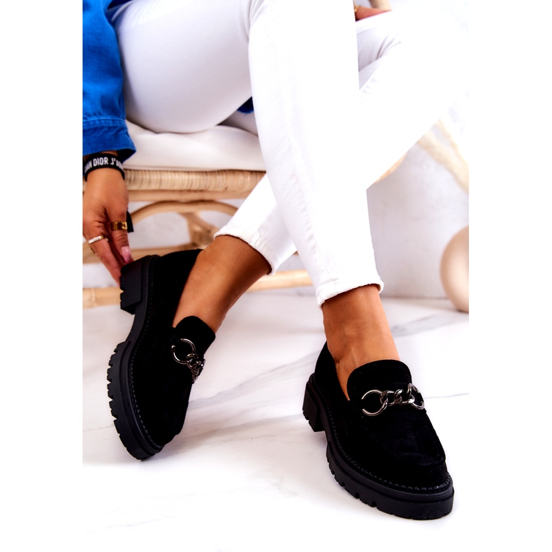 Naisten mokkanahka Loafers La.Fi Black Willows musta 3