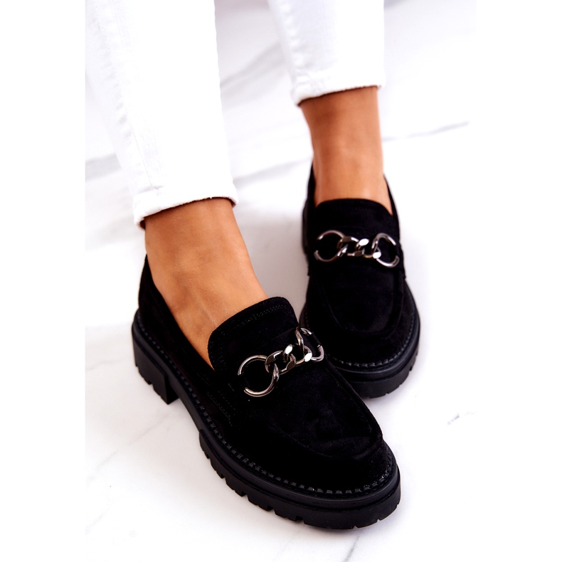 Naisten mokkanahka Loafers La.Fi Black Willows musta 4