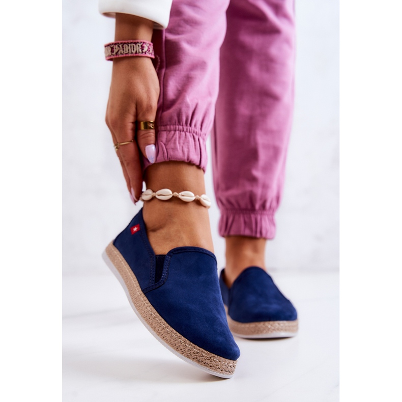 Naisten espadrillit Slip-On Big Star JJ276003 laivastonsininen 1