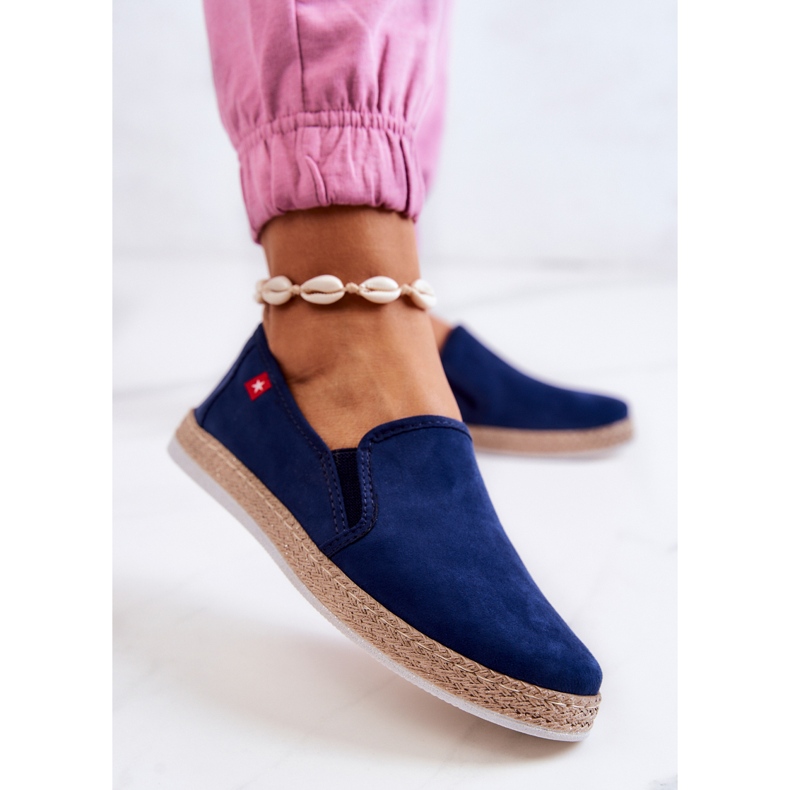Naisten espadrillit Slip-On Big Star JJ276003 laivastonsininen 2