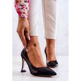 S.Barski Muodikkaat mustat Tamira-nahkaiset korkkarit 1