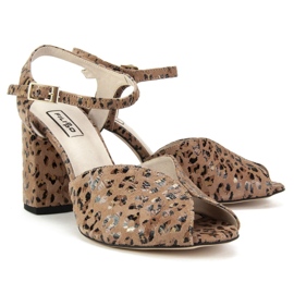 Filippo 1449 Panterka sandaalit beige 2