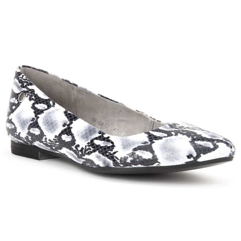 Filippo kengät 00873-62 / 00-5 Snake Black and White valkoinen harmaa 1