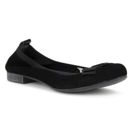 Filippo 480 Black Suede ballerinat musta 1