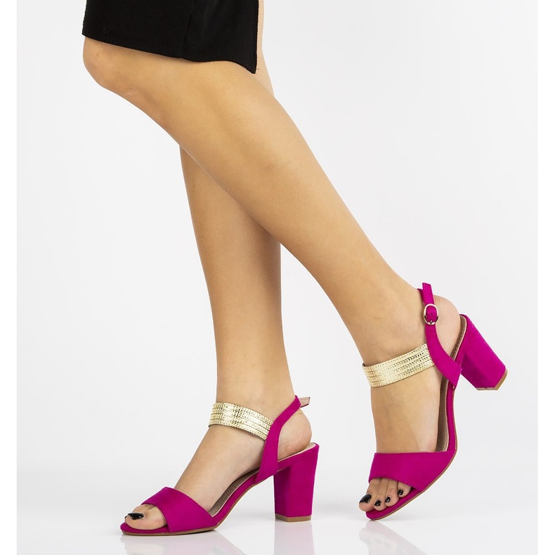 Korkokengät sandaalit Filippo DS817 / 20 Fh pinkki vaaleanpunainen 1