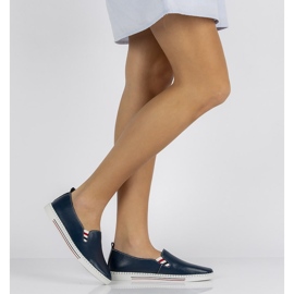 Nahkakengät FILIPPO DP066 / 20 Nv laivastonsininen 2