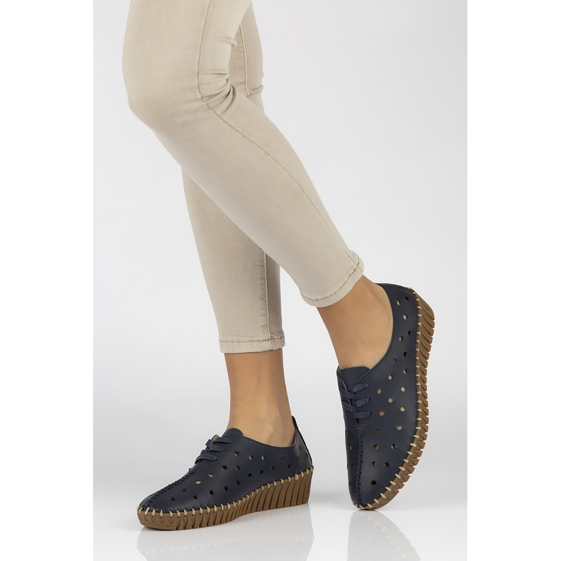 Nahkakengät Filippo DP1230 / 20 Nv laivastonsininen 1