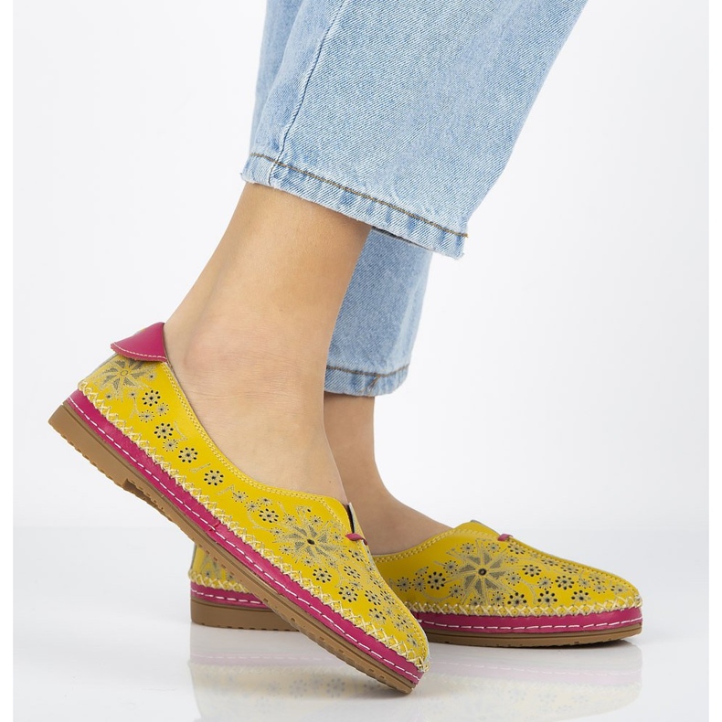 Nahkakengät Filippo DP1224 / 20 Yl Keltainen 1