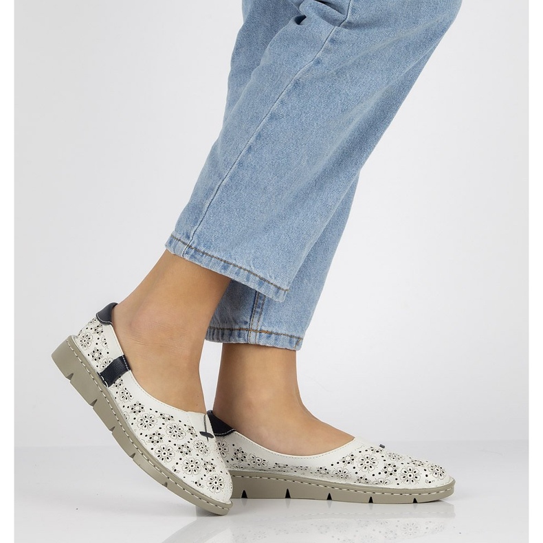 Nahkakengät Filippo DP1339 / 20 Wh valkoinen 1